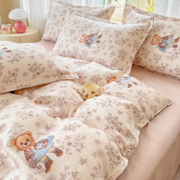 91家纺网 家纺一手货源 找家纺 （总）新品磨毛四件套植物羊绒床品套件单被套四件套床单款床笠款套件四季款