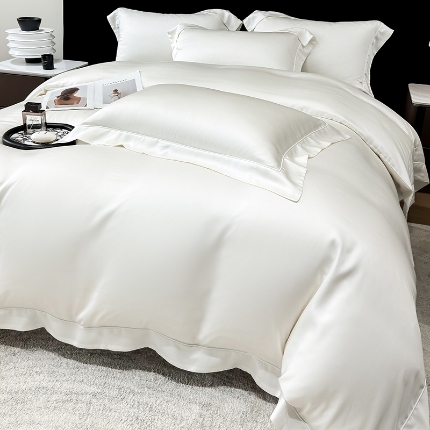 91家纺网 家纺一手货源 找家纺 （总）【兰精公司授权】星蕴家纺 2025新款奥地利兰精天丝莱赛尔纯色埋绳款四件套-莱恩