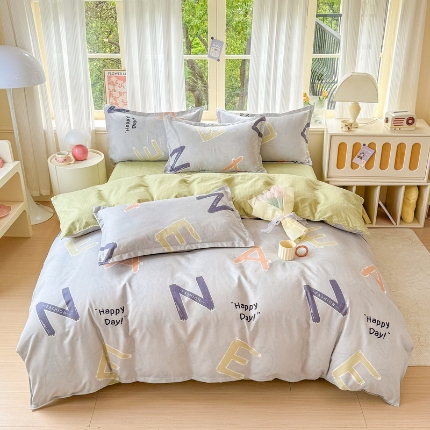 91家纺网 家纺一手货源 找家纺 （总）梦舒阳2025新款磨毛植物羊绒四件套高克重床单款床笠款四件套