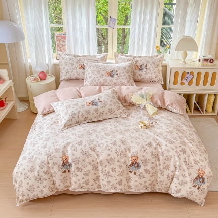 91家纺网 家纺一手货源 找家纺 （总）新品磨毛植物羊绒四件套床单款床笠款套件单被套也有