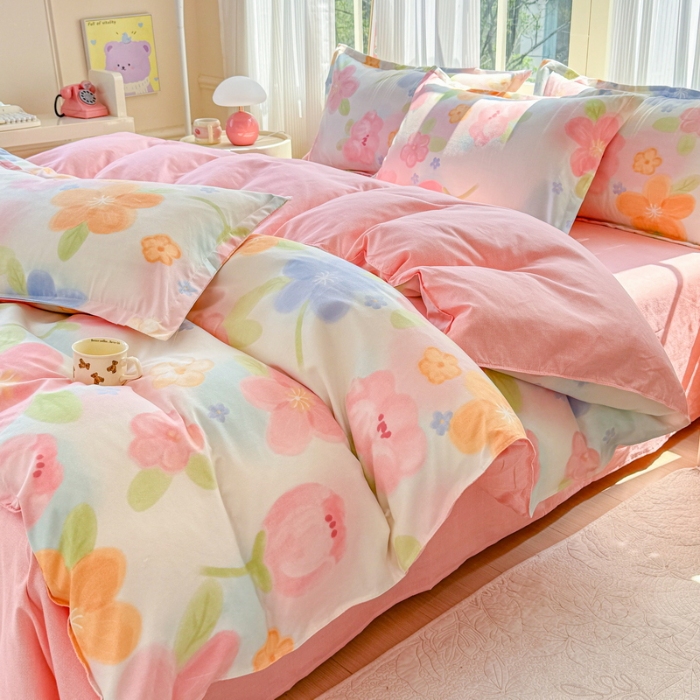 91家纺网 家纺一手货源 找家纺 （总）新品磨毛植物羊绒四件套床单款床笠款套件单被套也有