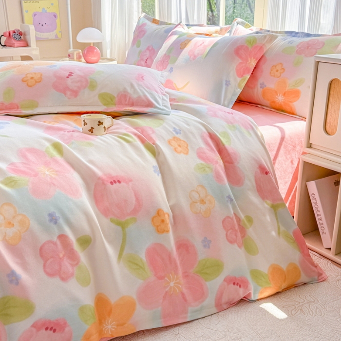 91家纺网 家纺一手货源 找家纺 （总）新品磨毛植物羊绒四件套床单款床笠款套件单被套也有