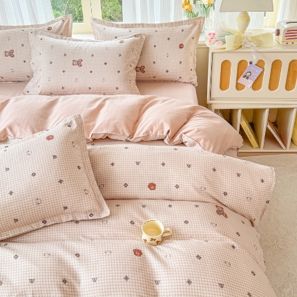 91家纺网 家纺一手货源 找家纺 （总）新品秋冬加厚磨毛植物羊绒四件套四季款床单款床笠款四件套床品长绒棉套件