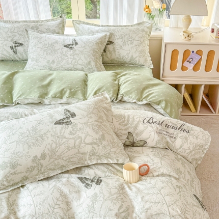 91家纺网 家纺一手货源 找家纺 （总）新品秋冬加厚磨毛植物羊绒四件套四季款床单款床笠款四件套床品长绒棉套件