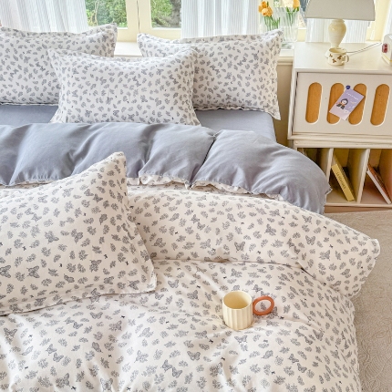 91家纺网 家纺一手货源 找家纺 （总）新品秋冬加厚磨毛植物羊绒四件套四季款床单款床笠款四件套床品长绒棉套件