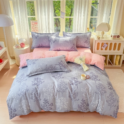 91家纺网 家纺一手货源 找家纺 （总）2025新款植物羊绒磨毛四件套长绒棉套件床单款床笠款四季款四件套