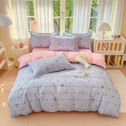 91家纺网 家纺一手货源 找家纺 （总）2025新款植物羊绒磨毛四件套长绒棉套件床单款床笠款四季款四件套