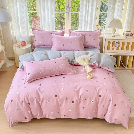 91家纺网 家纺一手货源 找家纺 （总）2025新款植物羊绒磨毛四件套长绒棉套件床单款床笠款四季款四件套