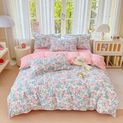 91家纺网 家纺一手货源 找家纺 （总）2025新款植物羊绒磨毛四件套长绒棉套件床单款床笠款四季款四件套