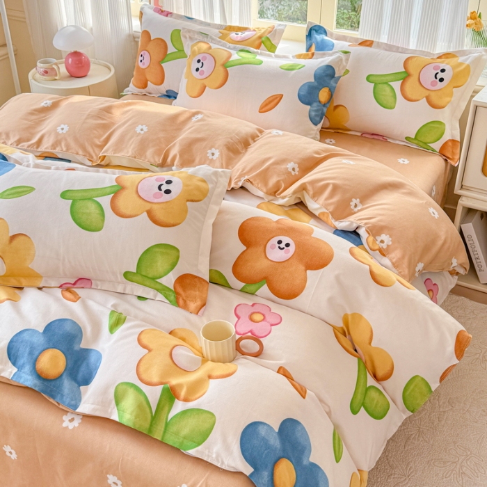 91家纺网 家纺一手货源 找家纺 （总）2025新款植物羊绒磨毛四件套长绒棉套件床单款床笠款四季款四件套