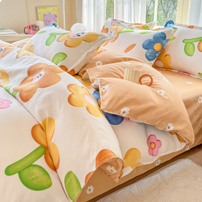 91家纺网 家纺一手货源 找家纺 （总）2025新款植物羊绒磨毛四件套长绒棉套件床单款床笠款四季款四件套