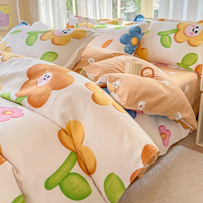 91家纺网 家纺一手货源 找家纺 （总）2025新款植物羊绒磨毛四件套长绒棉套件床单款床笠款四季款四件套