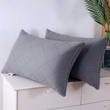 91家纺网 家纺一手货源 找家纺 （总）新品 兴丝露枕芯 全棉绗绣枕 A类全棉羽丝绒枕 枕头 高枕 中枕 低枕 全棉枕芯