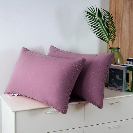 91家纺网 家纺一手货源 找家纺 （总）新品 兴丝露枕芯 全棉绗绣枕 A类全棉羽丝绒枕 枕头 高枕 中枕 低枕 全棉枕芯