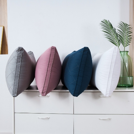 （总）新品 兴丝露枕芯 全棉绗绣枕 A类全棉羽丝绒枕 枕头 高枕 中枕 低枕 全棉枕芯