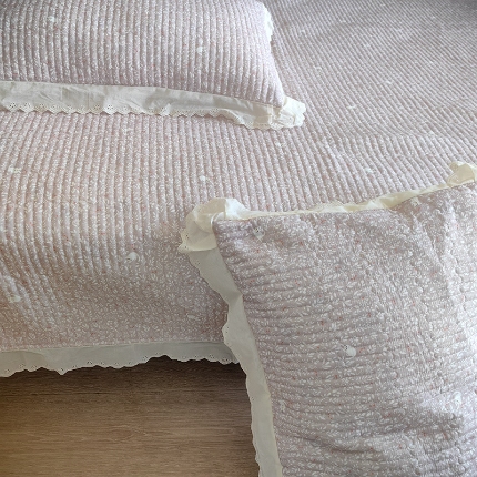 91家纺网 家纺一手货源 找家纺 （总）全棉纯棉双层纱花边床盖软床垫夹棉床单欧式韩版