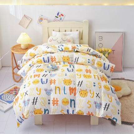 91家纺网 家纺一手货源 找家纺 （总）抗日家纺羽绒被被壳 卡通系列 全棉卡通双层立体款