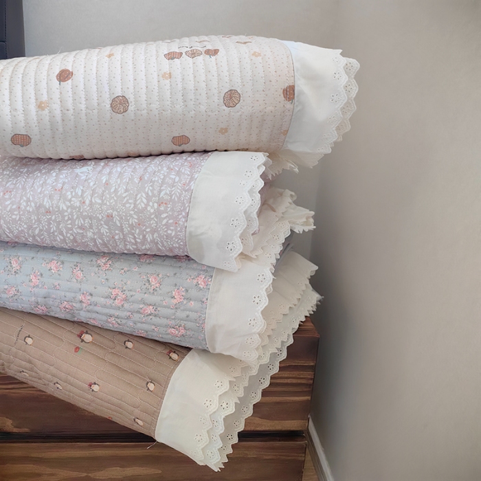 91家纺网 家纺一手货源 找家纺 （总）全棉纯棉双层纱花边床盖软床垫夹棉床单欧式韩版