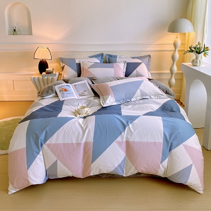 91家纺网 家纺一手货源 找家纺 （总）焱博家纺 2025新款A版13372全棉数码印花B版230克海藻绒纯棉加绒四件套