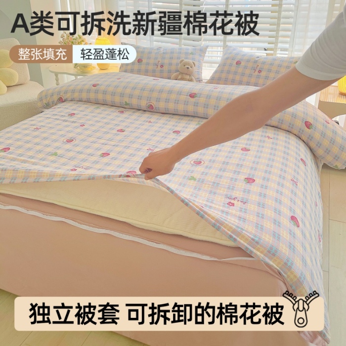 91家纺网 家纺一手货源 找家纺 （总）2025新款双层纱可拆洗棉花被