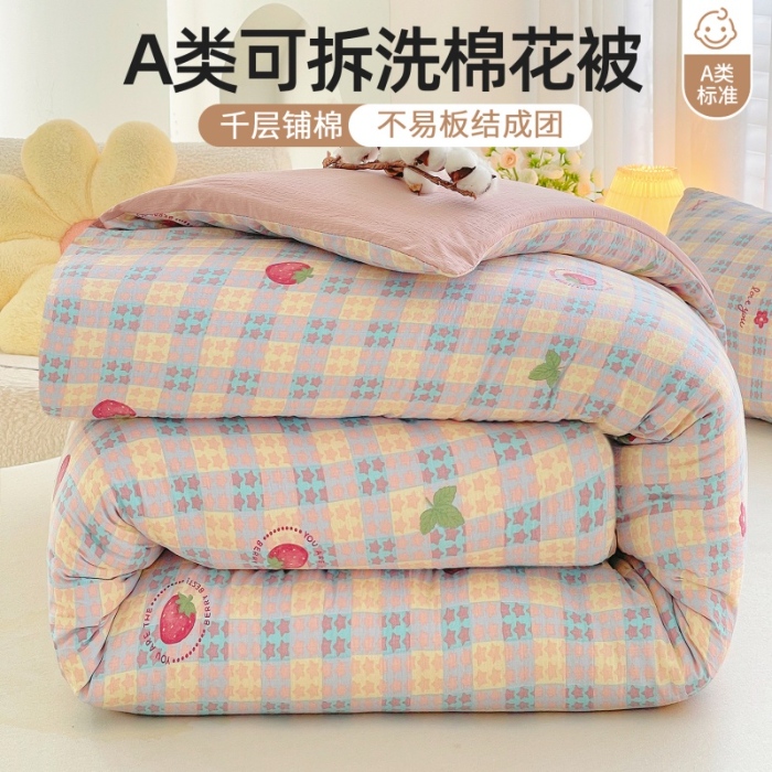 91家纺网 家纺一手货源 找家纺 （总）2025新款双层纱可拆洗棉花被