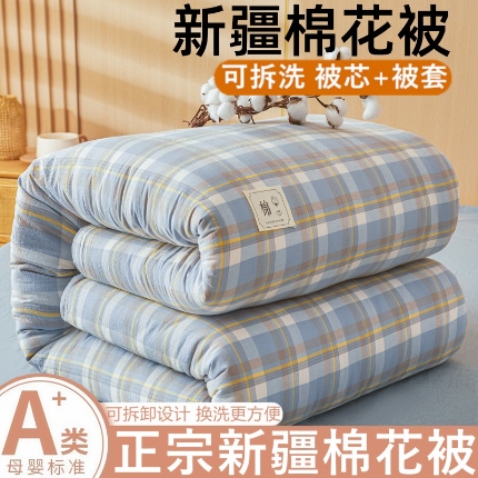（總）愛屋及屋 2025新款A(yù)類水洗棉可拆洗棉花被被子被芯