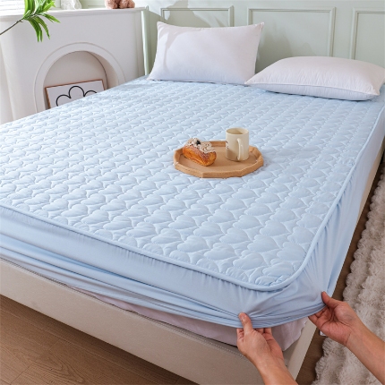 （总）索弗莱家纺 2025新款四季亲肤磨毛爱心夹棉床笠