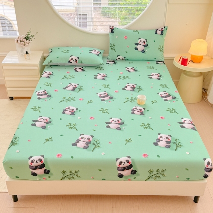 91家纺网 家纺一手货源 找家纺 （总）2025新款5D专版数码印花单床笠 床笠三件套