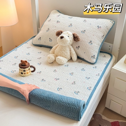 91家纺网 家纺一手货源 找家纺 （总）全棉加绒床盖宿舍学生床单单件冬季加厚双面可用牛奶绒纯棉榻榻米