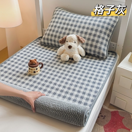 91家纺网 家纺一手货源 找家纺 （总）全棉加绒床盖宿舍学生床单单件冬季加厚双面可用牛奶绒纯棉榻榻米