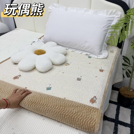 91家纺网 家纺一手货源 找家纺 （总）全棉加绒床盖宿舍学生床单单件冬季加厚双面可用牛奶绒纯棉榻榻米