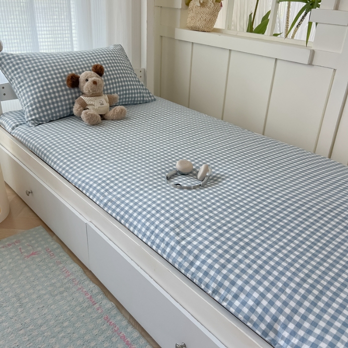 91家纺网 家纺一手货源 找家纺 （总）2025新款学生季无印风水洗棉褥子套被套学生套件宿舍单人90x200床褥套床垫套0.9开学季