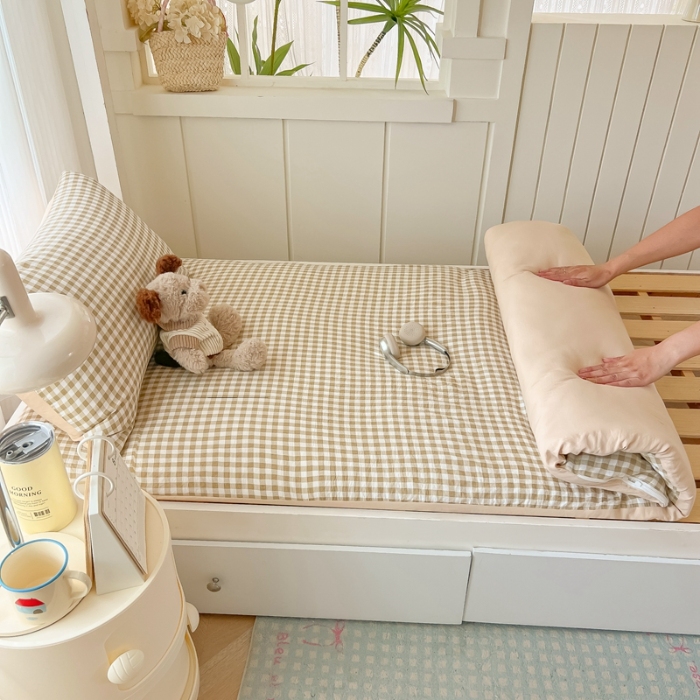 91家纺网 家纺一手货源 找家纺 （总）2025学生床垫套床褥套褥子套无印风水洗棉床垫套学生寝室套件宿舍单人90x200床垫套