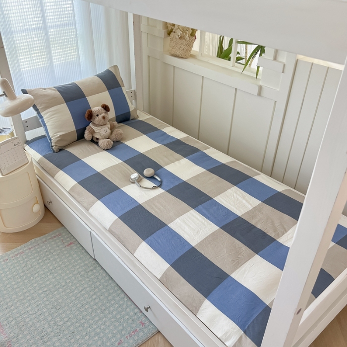 91家纺网 家纺一手货源 找家纺 （总）2025新款开学季学生床垫套床褥套褥子套无印风水洗棉床垫套寝室套件宿舍单人90x200床垫套