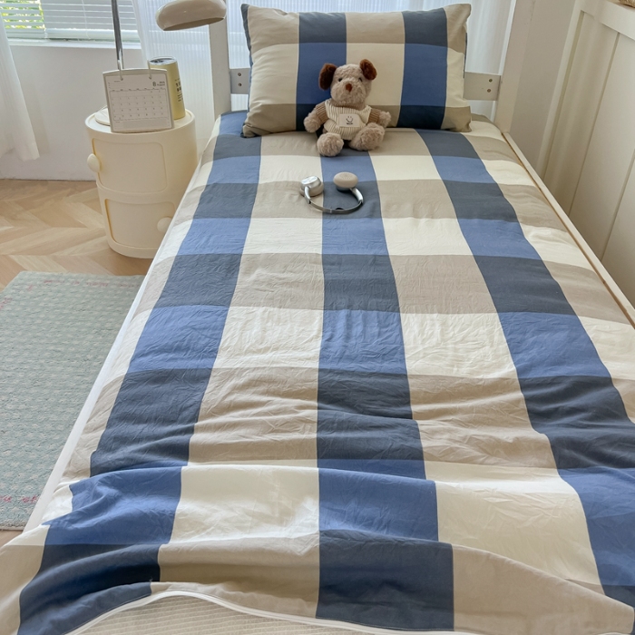 91家纺网 家纺一手货源 找家纺 （总）2025新款开学季学生床垫套床褥套褥子套无印风水洗棉床垫套寝室套件宿舍单人90x200床垫套