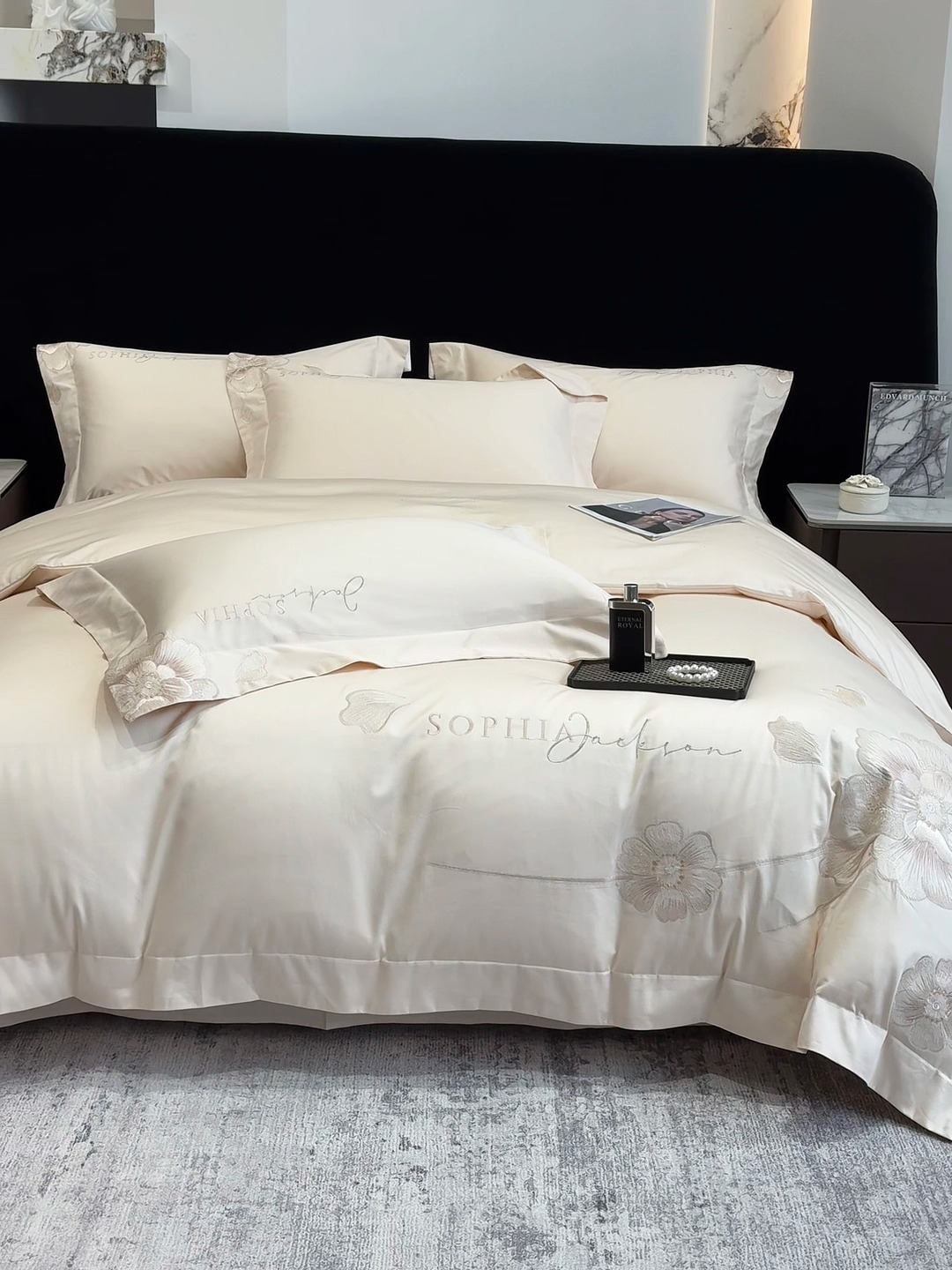 91家纺网 家纺一手货源 找家纺 （总）星蕴家纺 2024新款A类新疆全棉刺绣四件套-千禧