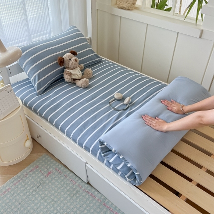 91家纺网 家纺一手货源 找家纺 （总）2025开学季学生床垫套床褥套褥子套无印风水洗棉简约床垫套寝室宿舍单人90x200床垫套床上用品