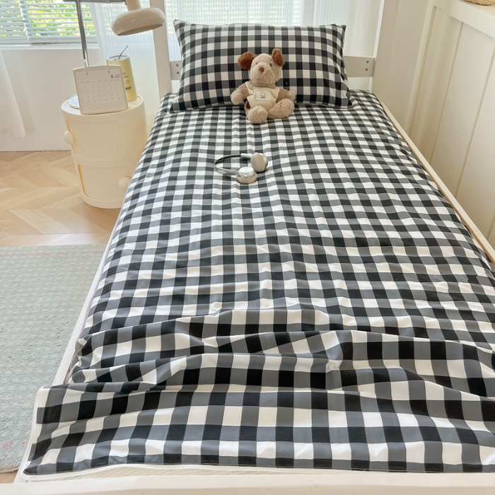 91家纺网 家纺一手货源 找家纺 （总）2025开学季学生床垫套床褥套褥子套无印风水洗棉简约床垫套寝室宿舍单人90x200床垫套床上用品