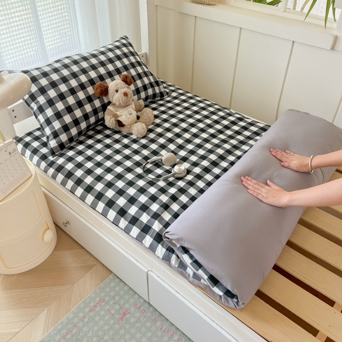 91家纺网 家纺一手货源 找家纺 （总）2025开学季学生床垫套床褥套褥子套无印风水洗棉简约床垫套寝室宿舍单人90x200床垫套床上用品