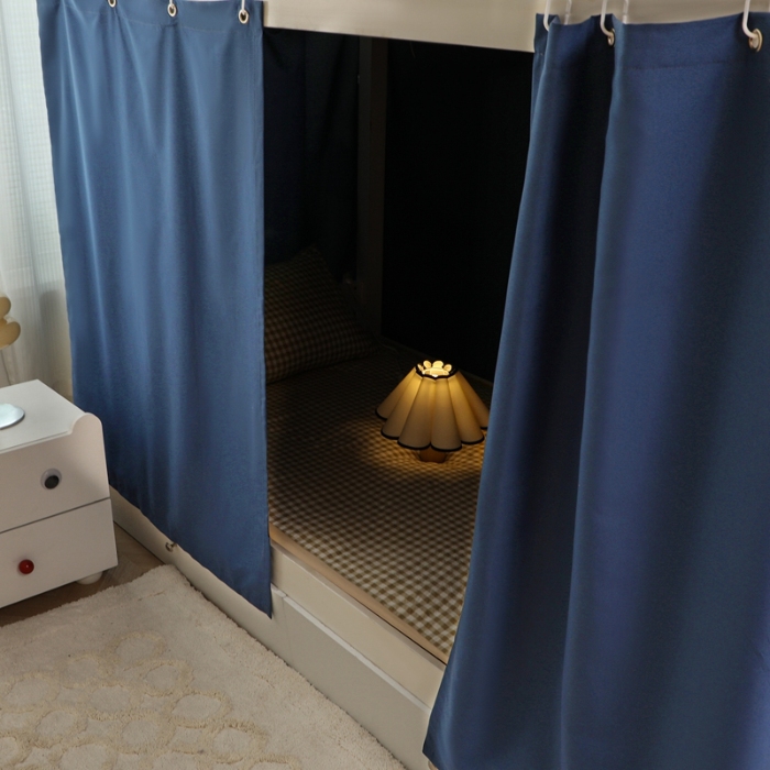 91家纺网 家纺一手货源 找家纺 （总）2025新款学生宿舍床帘纯色加厚遮光帘子寝室宿舍上下铺单人床开学季大学生素色床帘