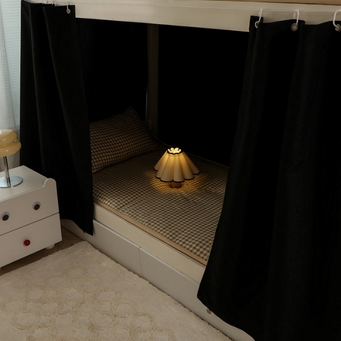 91家纺网 家纺一手货源 找家纺 （总）2025新款学生宿舍床帘纯色加厚强遮光床帘大学生宿舍寝室专用上下铺单人床帘子围帘