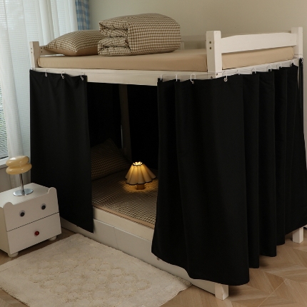 91家纺网 家纺一手货源 找家纺 （总）2025新款纯色学生宿舍床帘加厚强遮光床帘大学生宿舍寝室专用上下铺单人床帘子围帘床幔