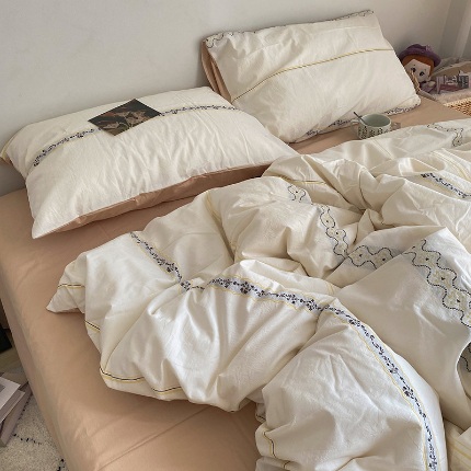 （总）艾咪-Amy ntmy 2025新款轻复古博主风全棉纯棉色织提花四件套