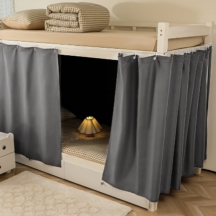 91家纺网 家纺一手货源 找家纺 （总）2025新款开学季纯色学生宿舍床帘加厚强遮光床帘大学生宿舍寝室专用上下铺单人床帘子围帘床幔