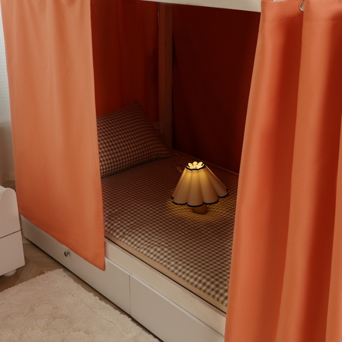 91家纺网 家纺一手货源 找家纺 （总）2025新款开学季纯色学生宿舍床帘加厚强遮光床帘大学生宿舍寝室专用上下铺单人床帘子围帘床幔