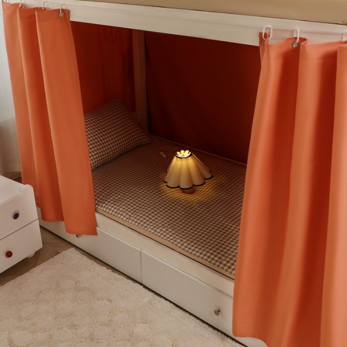 91家纺网 家纺一手货源 找家纺 （总）2025新款开学季纯色学生宿舍床帘加厚强遮光床帘大学生宿舍寝室专用上下铺单人床帘子围帘床幔