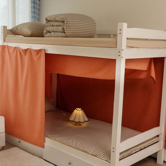 91家纺网 家纺一手货源 找家纺 （总）2025新款开学季纯色学生宿舍床帘加厚强遮光床帘大学生宿舍寝室专用上下铺单人床帘子围帘床幔