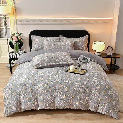 91家纺网 家纺一手货源 找家纺 总-梦之星 2025新款8斤重牛奶绒6D雕花绒四件套法莱水晶金貂