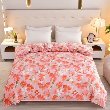 91家纺网 家纺一手货源 找家纺 （总）梦之星 2025款220克加厚纯色印花牛奶绒法莱绒单被套