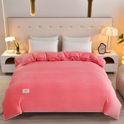 91家纺网 家纺一手货源 找家纺 （总）梦之星 2025款220克加厚纯色印花牛奶绒法莱绒单被套,宝蓝,豆沙粉,繁华若梦,花颜,花颜花语,灰色,酒红,可爱熊猫,蓝色年华,浪漫满屋,抹茶绿,诗情画意,伊莉莎,玉色,紫色